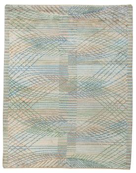 554. Barbro Nilsson, A CARPET. "Marina, ljus". Knotted pile. 402,5 x 312 cm. Signed AB MMF BN.