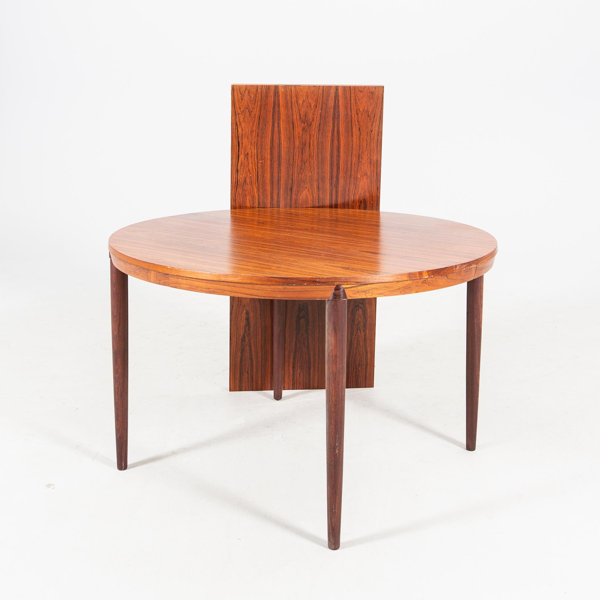 A Severin Hansen jacaranda dining table 1960s Denmark.