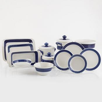 Hertha Bengtson, a 67-piece porcelain dinner service, "Koka Blå", Rörstrand, Sweden.