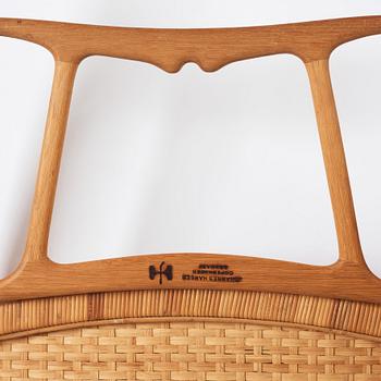 Hans J. Wegner, fåtölj, modell "512", Johannes Hansen, Köpenhamn 1950/60-tal.