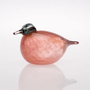 Annual glass bird for the year 2002 signed O. Toikka Nuutajärvi.