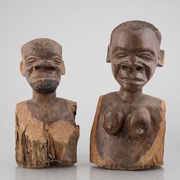 A pair of sculptures., 20th century.