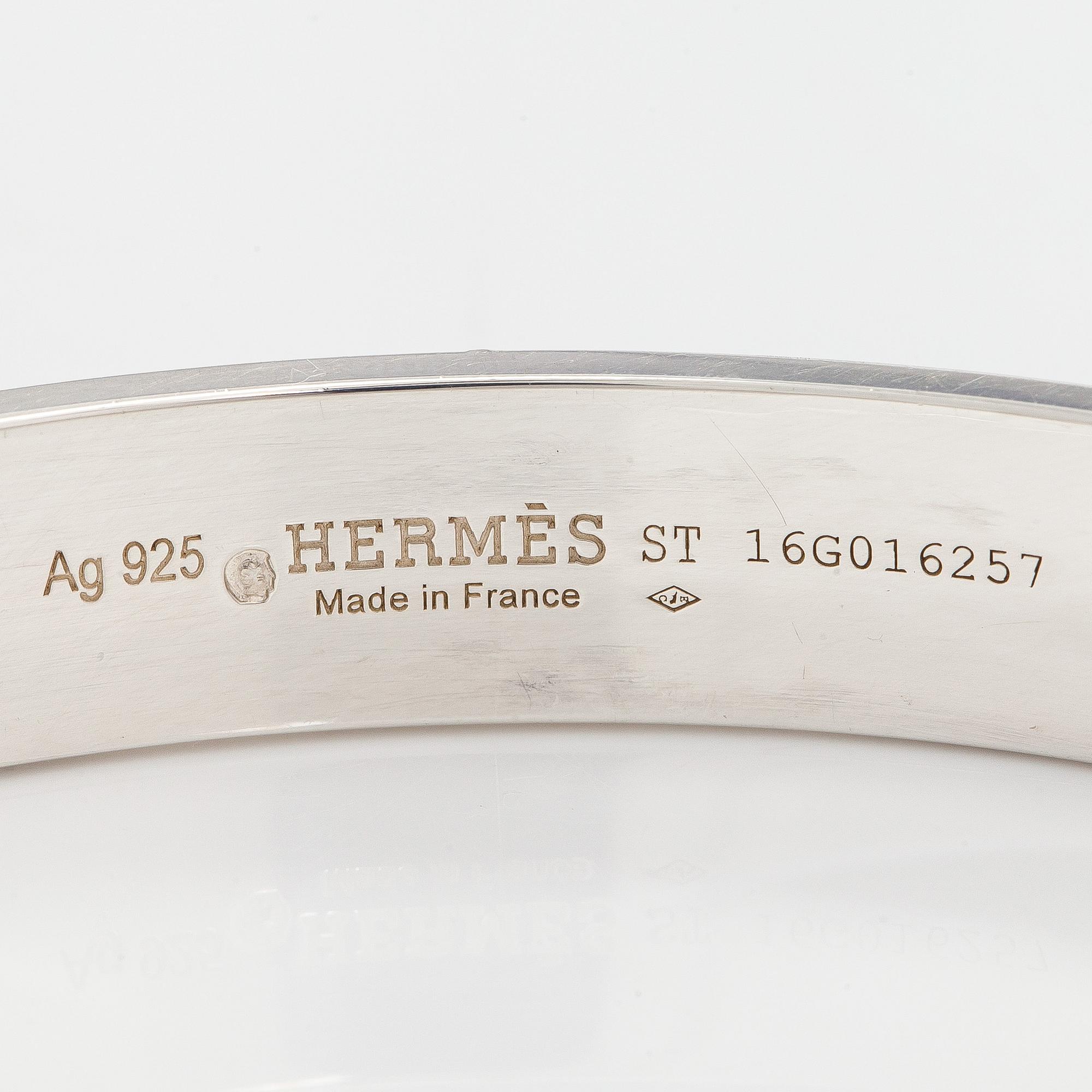 Hermès, armband, sterling silver, "Collier de Chien".