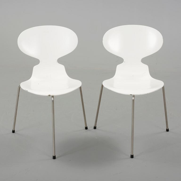 STOLAR, ett par, "Myran, Arne Jacobsen, Fritz Hansen, 1900-talets andra hälft.