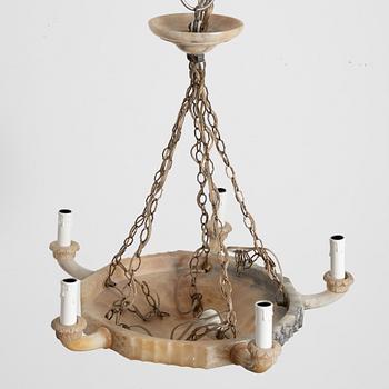 An alabaster ceiling lamp, 1920s.