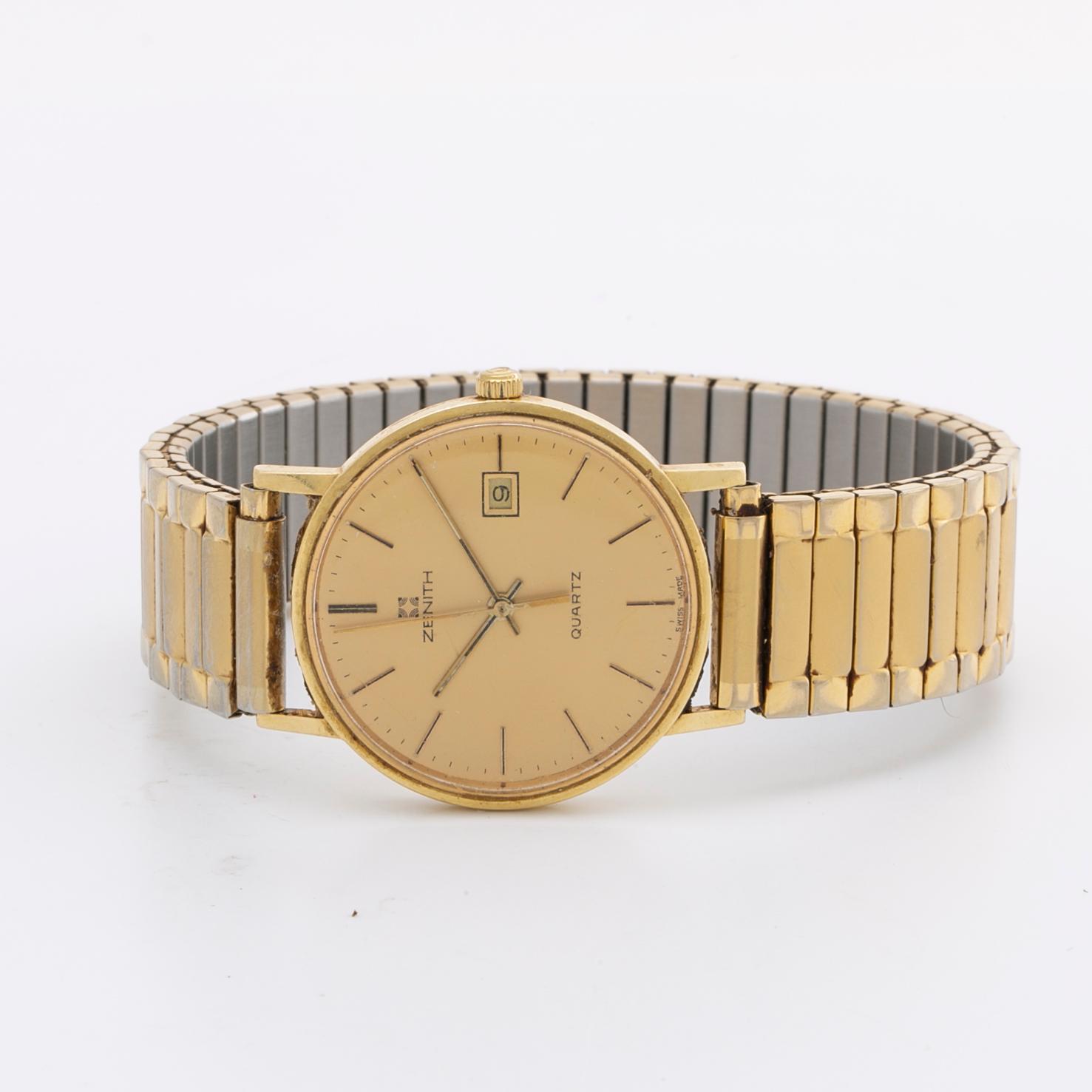ZENITH, wristwatch, 18K, 33 mm.