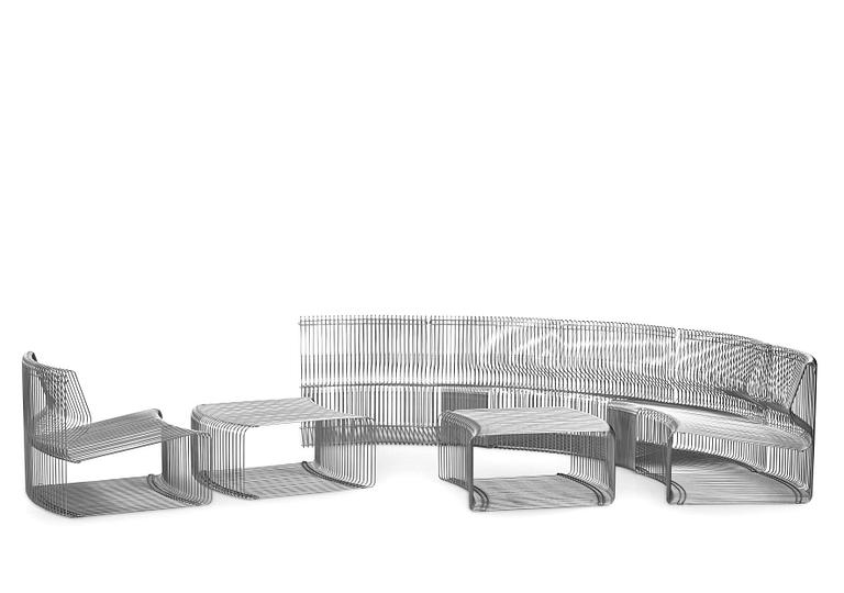 Verner Panton, an eight-piece "Pantonova" modular sofa model "113T" & "117T", Fritz Hansen 1970s.