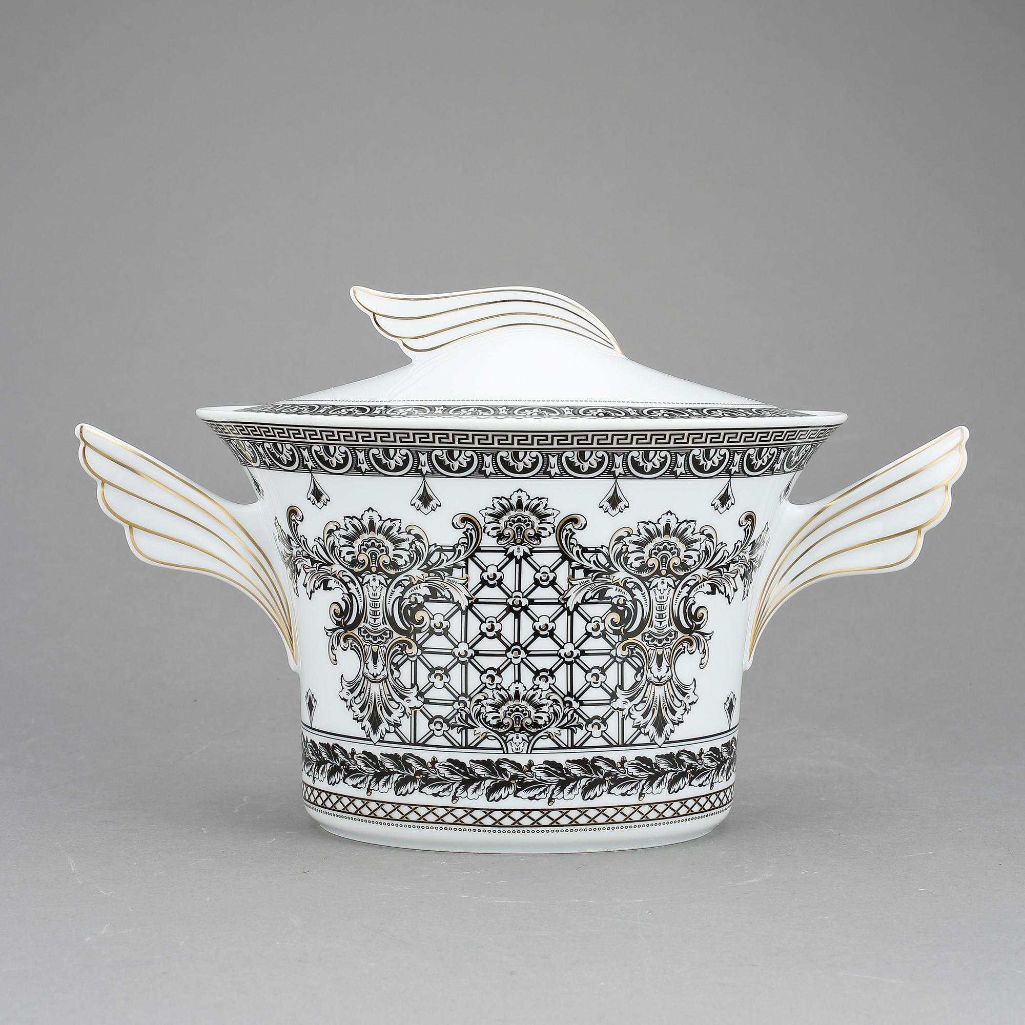 TERRIN, porslin, "Marqueterie", Ikarus, Paul Wunderlich, Rosenthal för Versace.