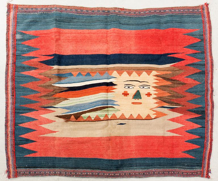 Matta Afshar sofreh "Khurshid Khanum" antik ca 140x144 cm.