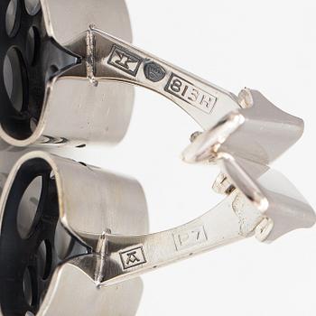 Elis Kauppi, A pair of silver cufflinks. Kupittaan kulta, Turku 1968.