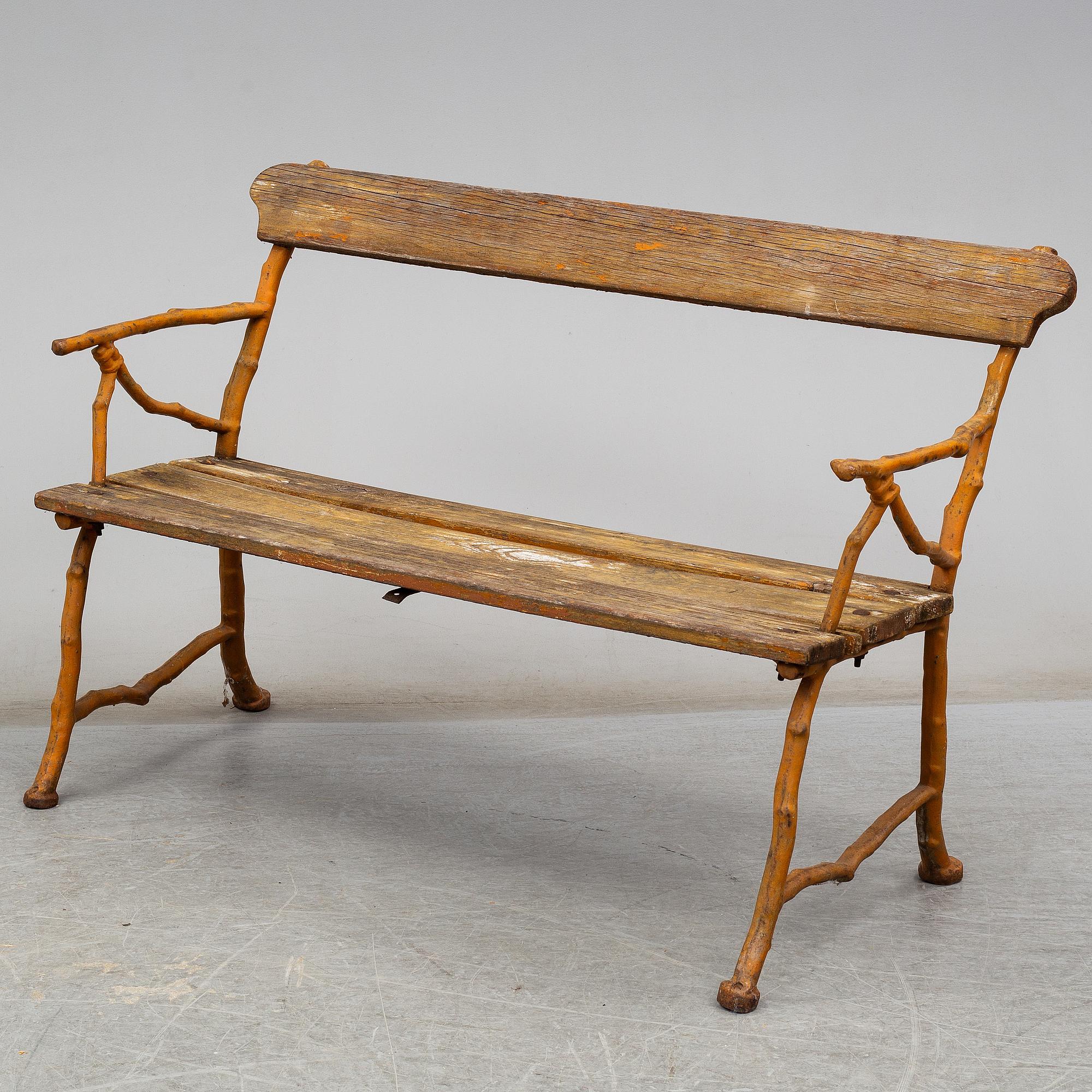 A garden sofa and armchair, Bolinder, Stockholm, circa 1900.