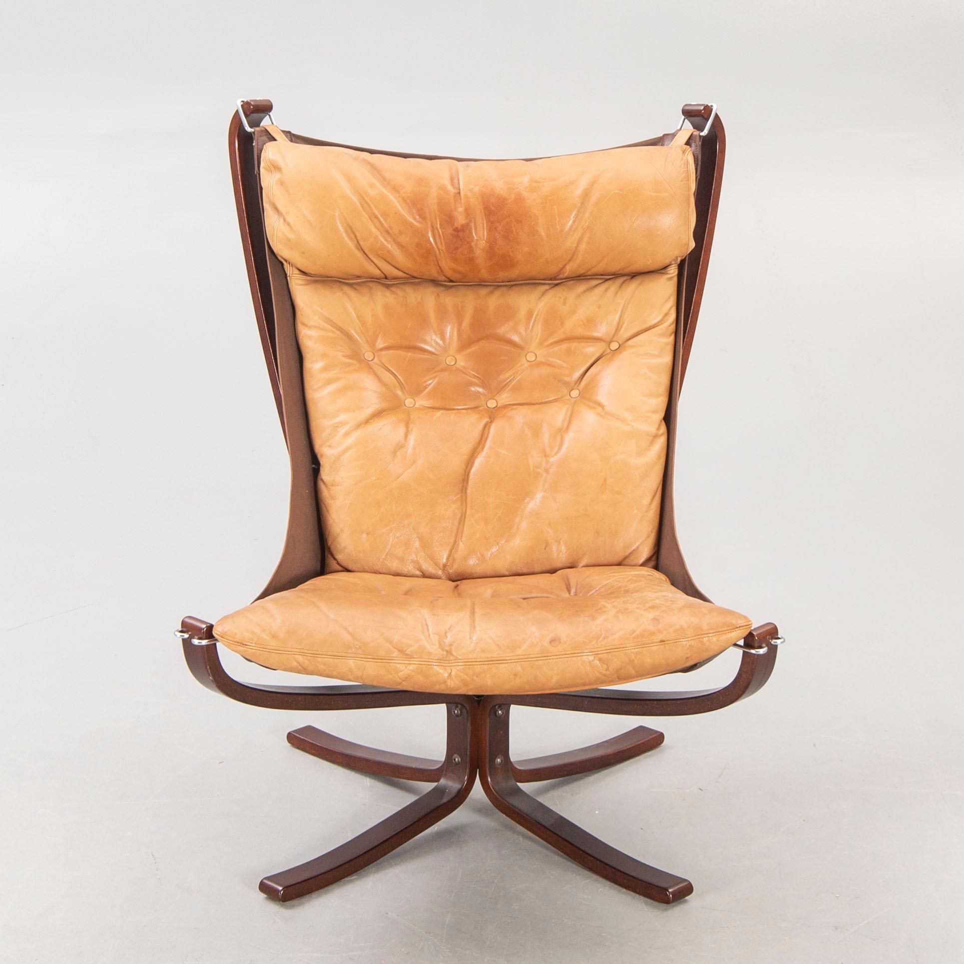 Sigurd Ressel, armchair, "Falcon chair", Vatne Möbler Norway 1970s.