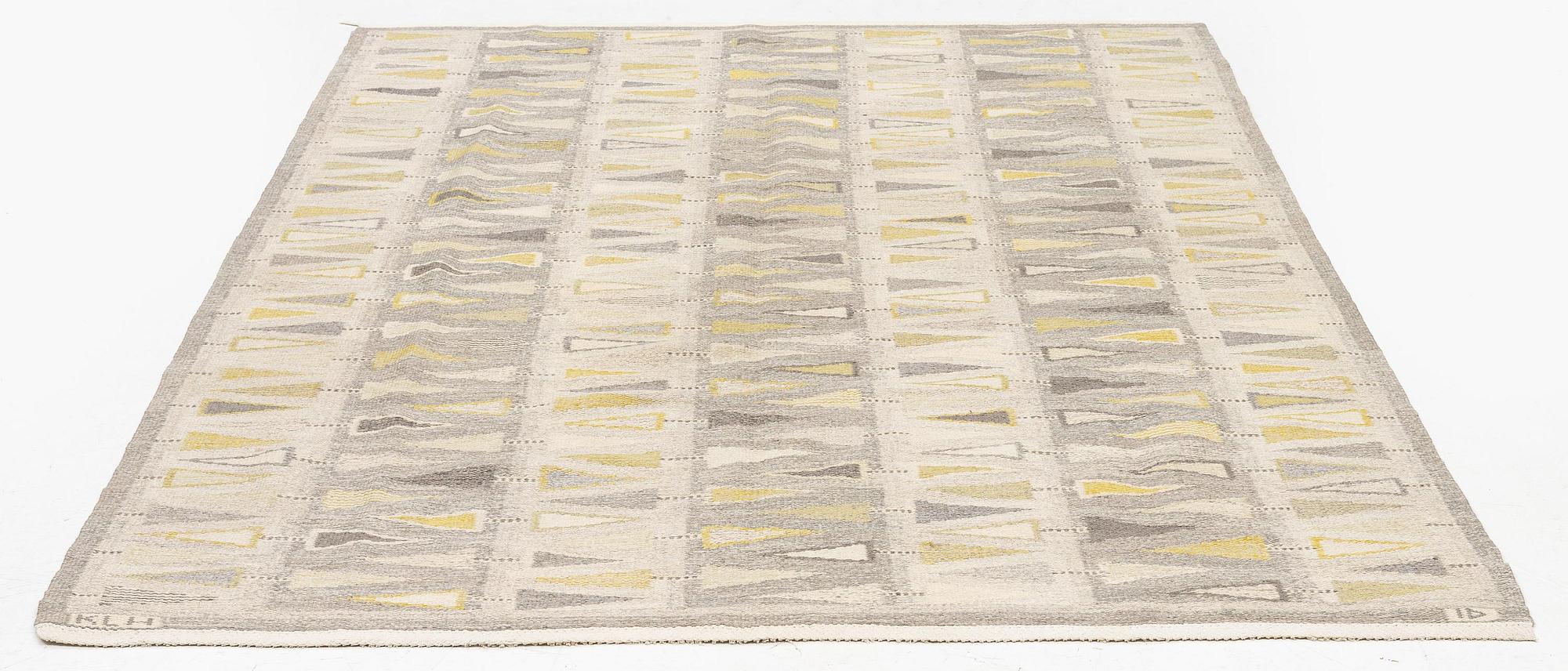 Ingrid Dessau, matta, "Pilevall", rölakan och gobelängteknik, ca 258 x 173 cm, signerad KLH ID.