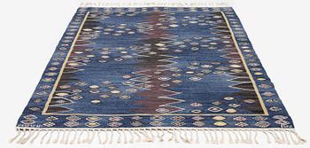 Barbro Nilsson, a 'Snäckorna' carpet,  tapestry weave, c. 219 x 144 cm, signed AB MMF BN.