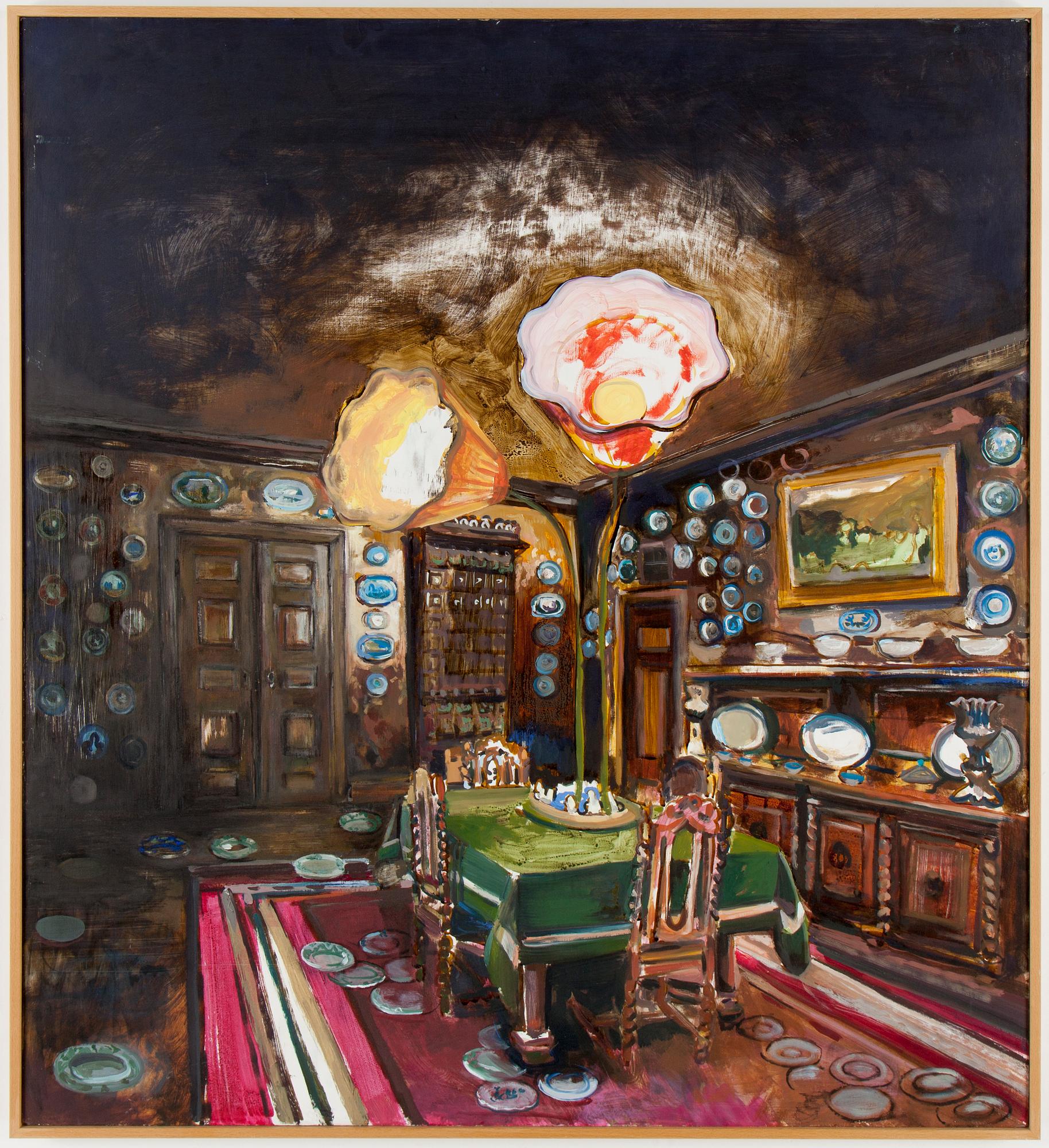 CECILIA ELDE, pannå, 98,5 x 90 cm.