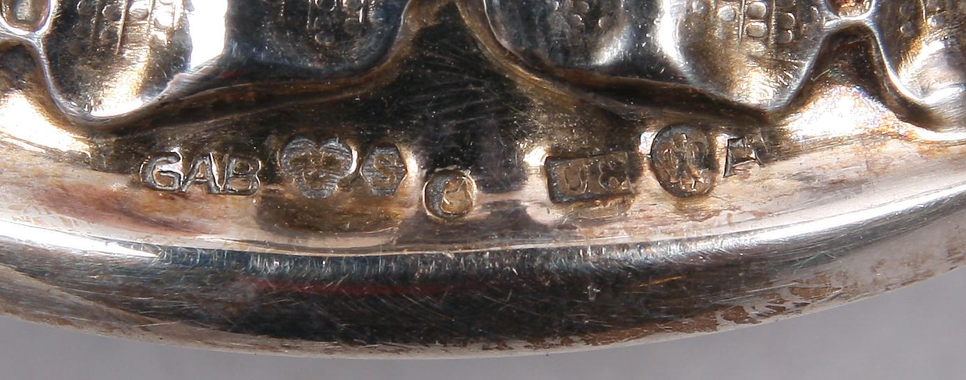 PARTI SILVER, 10 delar. Bla GAB Stockholm 1912.