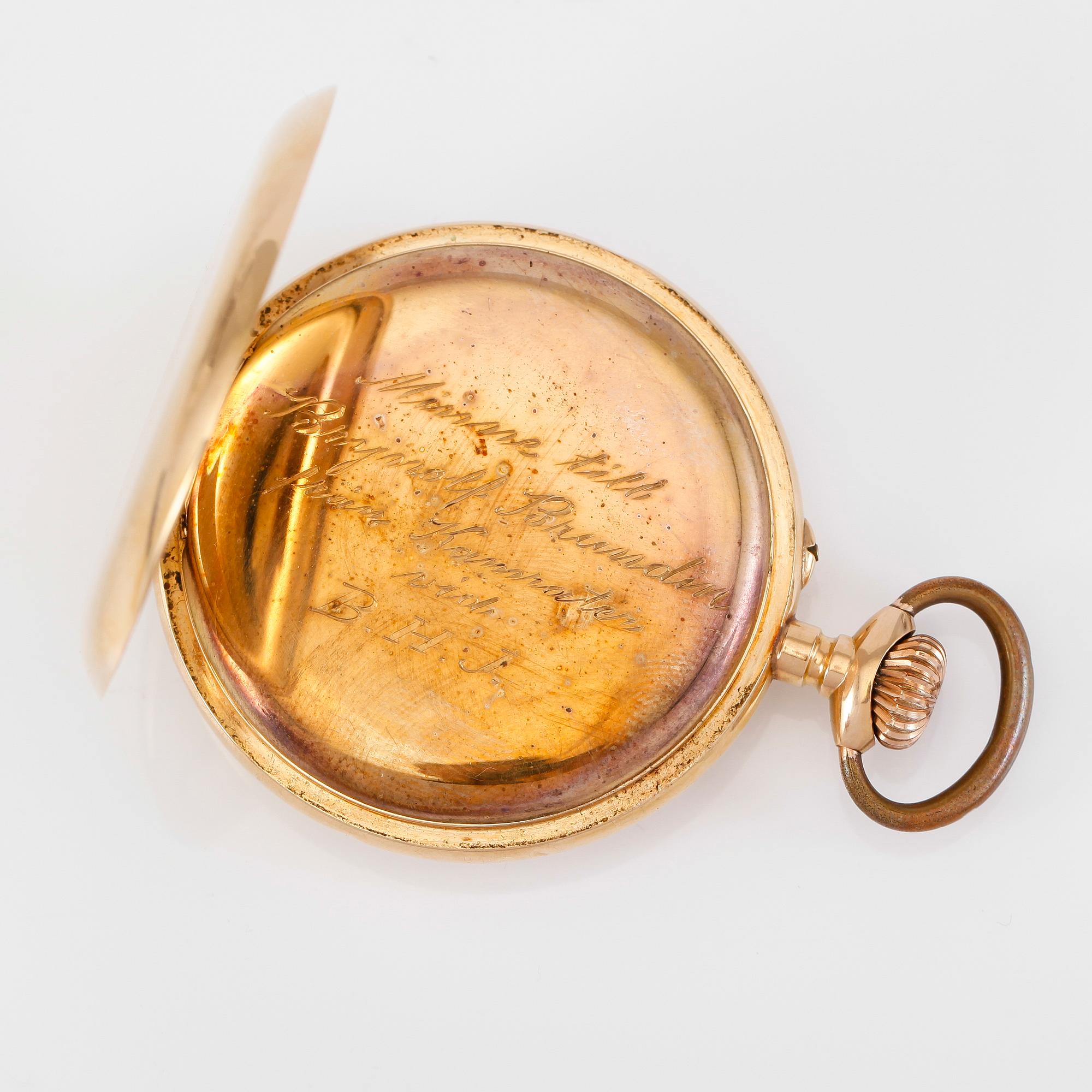 FICKUR, 18K guld, märkt Hansa, 1900-talets första hälft.