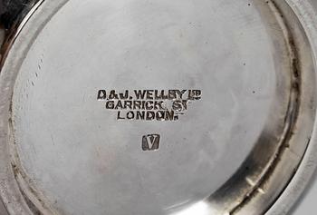 SERVISDELAR, 4 delar, Nysilver, bla Hancocks o Co, England, 1900-tal.