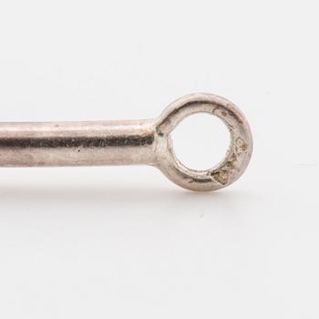 NECKLACE and BANGLE, silver and amber, Poland, W. Kruk.