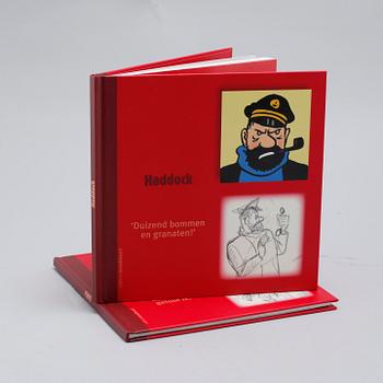 TIN TIN, parti, bl a affischer och figurer, 1900-talets andra hälft.