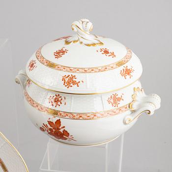 Dinner service, 53 pieces, porcelain, "Chinese Bouquet", Herend, Hungary.
