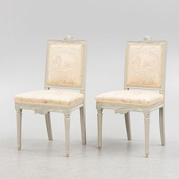 Stolar, fem stycken, Lindome, 1700-talets slut, Sengustavianska.