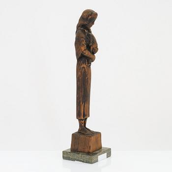 Gunnar Uotila, skulptur, trä, signerad och daterad 1943.