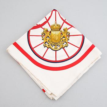 Hermès, a 'Springs' silk scarf.