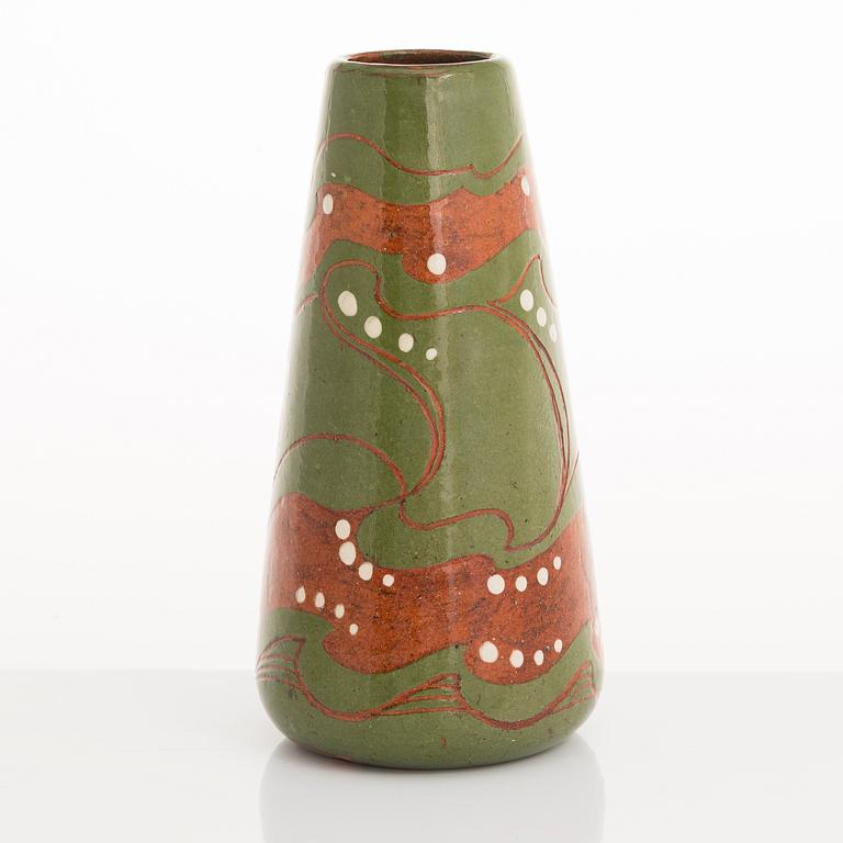 ALFRED WILLIAM FINCH, A ceramic vase, signed A.W.F. Iris, Finland. Around the turn of the 20th Century.