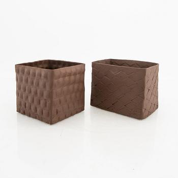 Signe Persson-Melin, a set of two signed and dated  02 earthenware bowls.