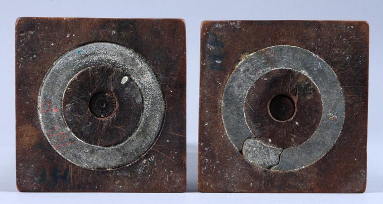 LJUSSTAKAR, ett par, sengustavianska, tidigt 1800-tal.