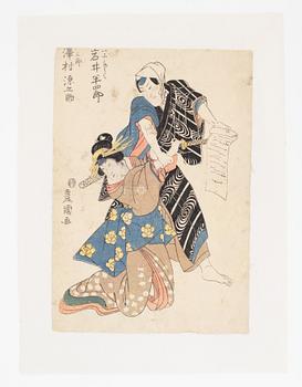 Utagawa Toyokuni I, färgträsnitt, Japan, 1800-talets första hälft.