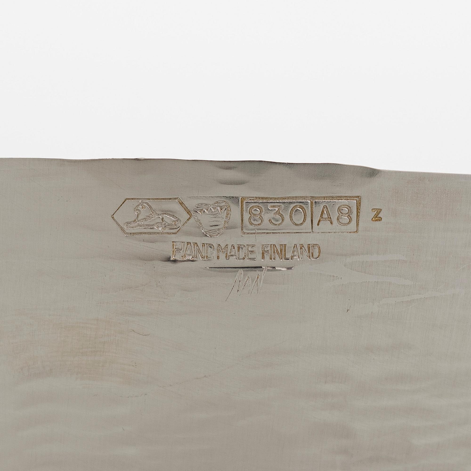 Tapio Wirkkala, skål, silver, Kultakeskus Tavastehus 1978.