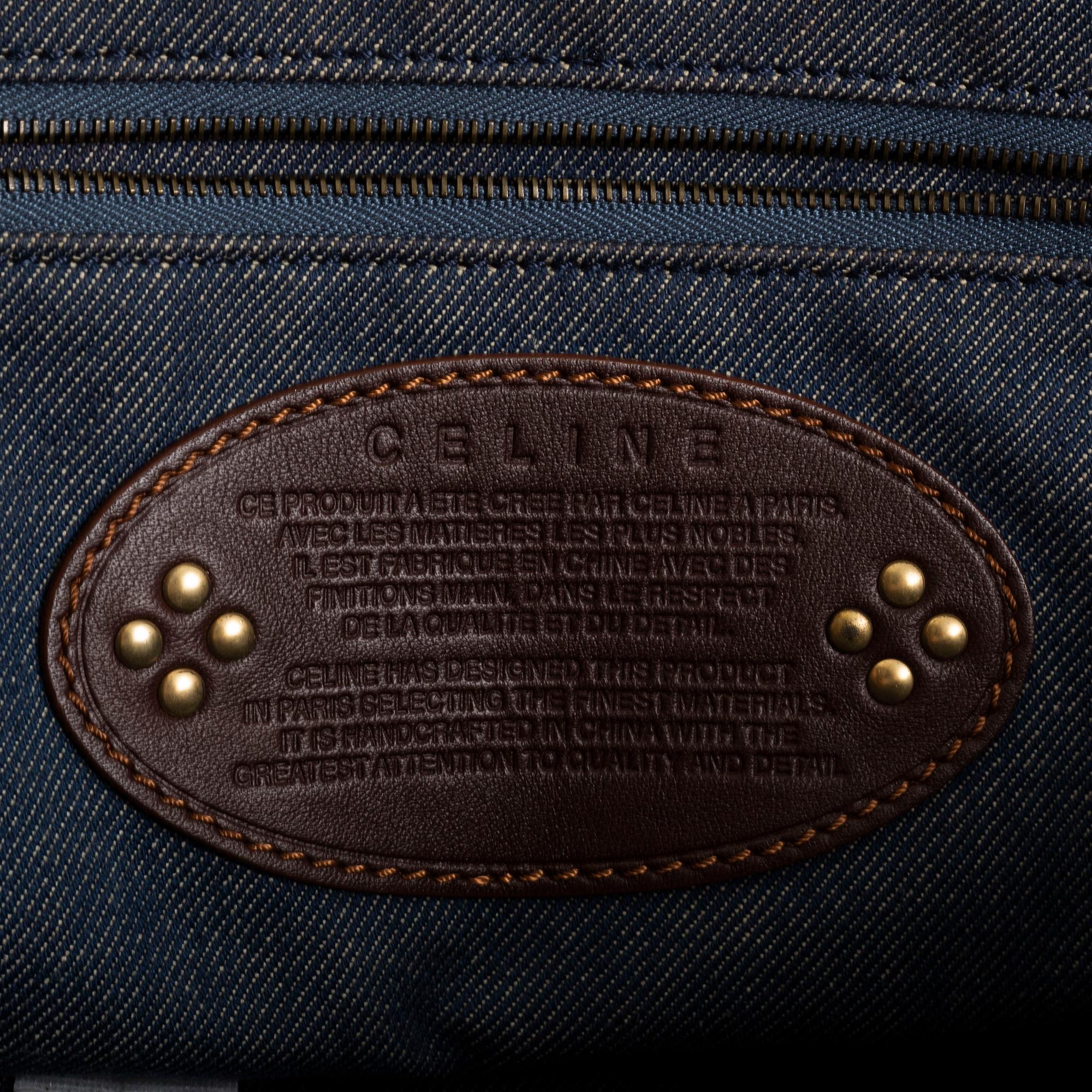 CELINE, "Macadam Denim Shoulder Bag".