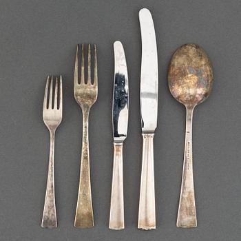 A Swedish 20th century 51 piece sterling silver cutley-set, marked CGH, Stockholm 1960.
