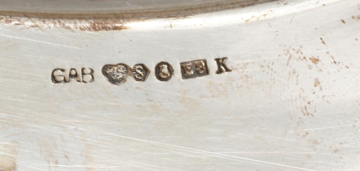 FAT, 2 st, silver, GAB, Stockholm, 1931 och 1928, vikt 543 gram.