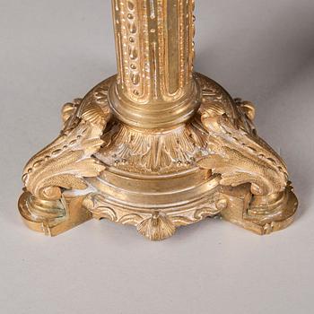 KANDELABRAR, ett par, mässing, 1800-tal.