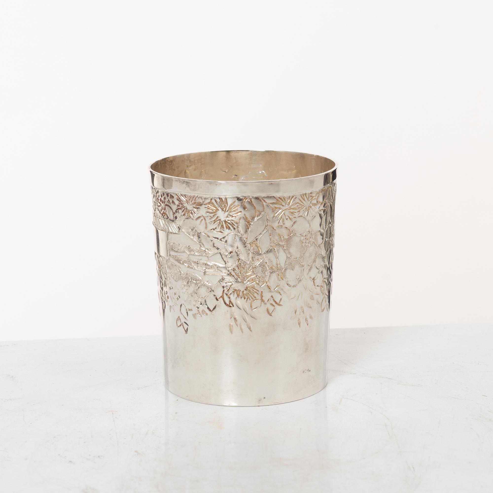 Lars Arby, bägare, sterling silver, Göteborg 1981.