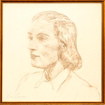 Lotte Laserstein, portrait of a woman in profile.