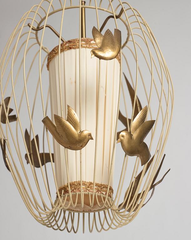 Hans Bergström, a ceiling lamp, model "3", ateljé Lyktan, Sweden 1940-50s.