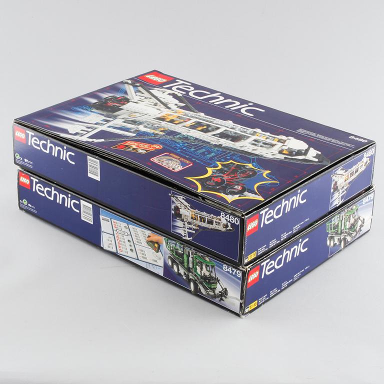 LEGO TECHNIC sets, "Barcode multi-set" 8479 and "Space shuttle" 8480, Denmark, 1990s.