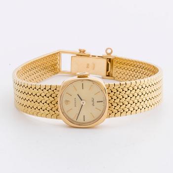 ROLEX ladies wristwatch ORCHID 18k guld, 18 mm, manual wind.