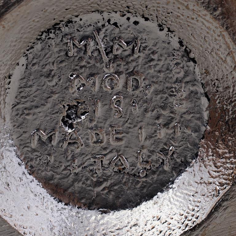 A MAURO MANETTI SIGNED 1960'S ICE BUCKET BY Fonderia d'Arte, Italy.