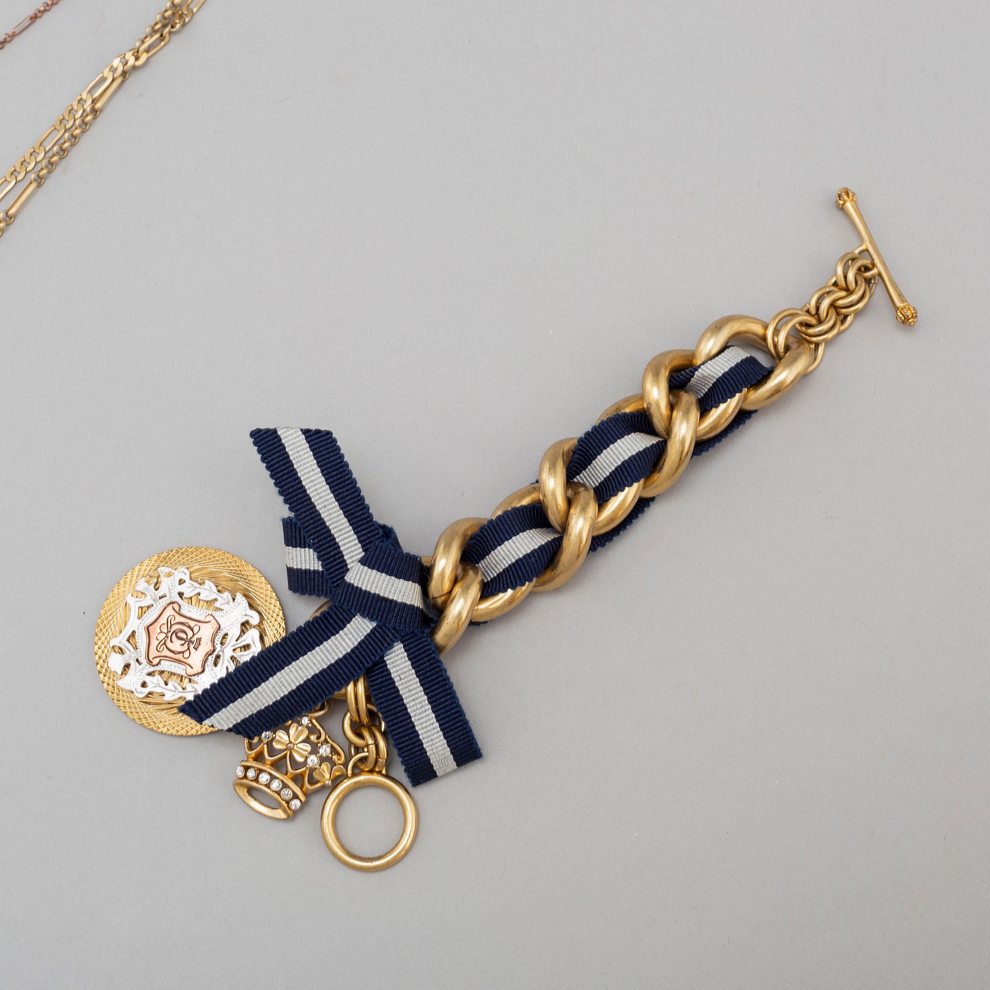 JUICY COUTURE, halsband och armband, metall och textil, 2000-tal.