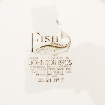 Plates 11 pcs "Fish" Johnson Bros England ironstone first half/mid 20th century.