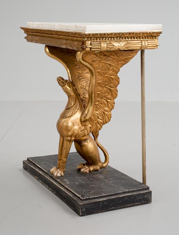 SPEGEL OCH KONSOLBORD. Sverige, 1800-talets början. Empire.