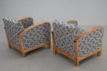 FÅTÖLJER, ett par, art deco, 1900-talets första hälft.