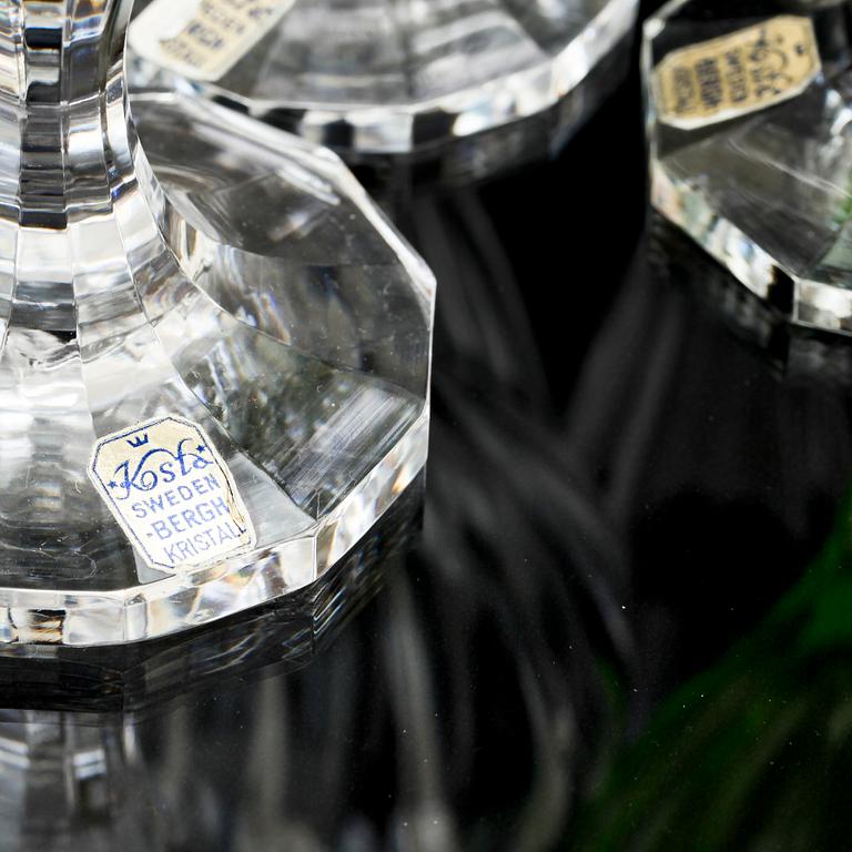 GLASSERVIS, för 12 pers / 72 delar. Kosta. "Lagerberg", Design Elis Bergh. 1930-tal.