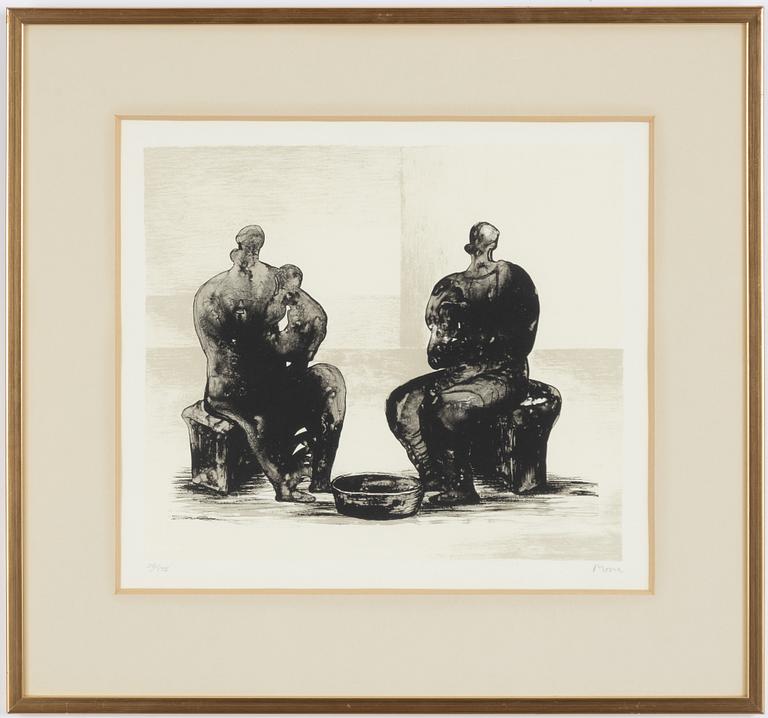 Henry Moore, "Two Women Bathing Child II".