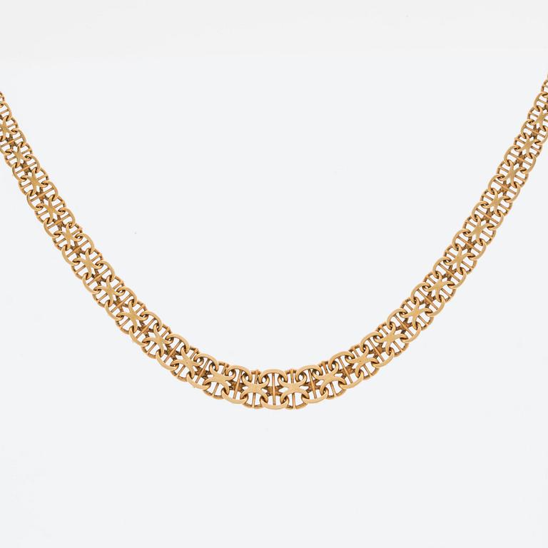 NECKLACE 18K gold, graduated, Köping 1967.